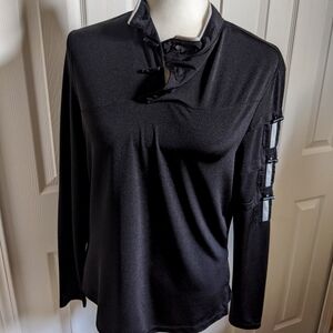 Jamie Sadock Women's Size S Black Long Sleeve 1/4 Button Golf Outdoor Shirt Top